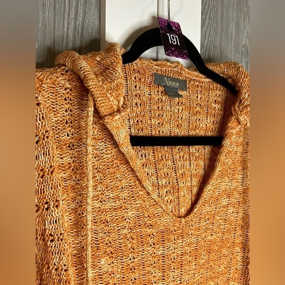 191. Natural Reflections 100% Cotton Sweater Hoodie Pullover Pumpkin Orange S - Picture 2 of 6